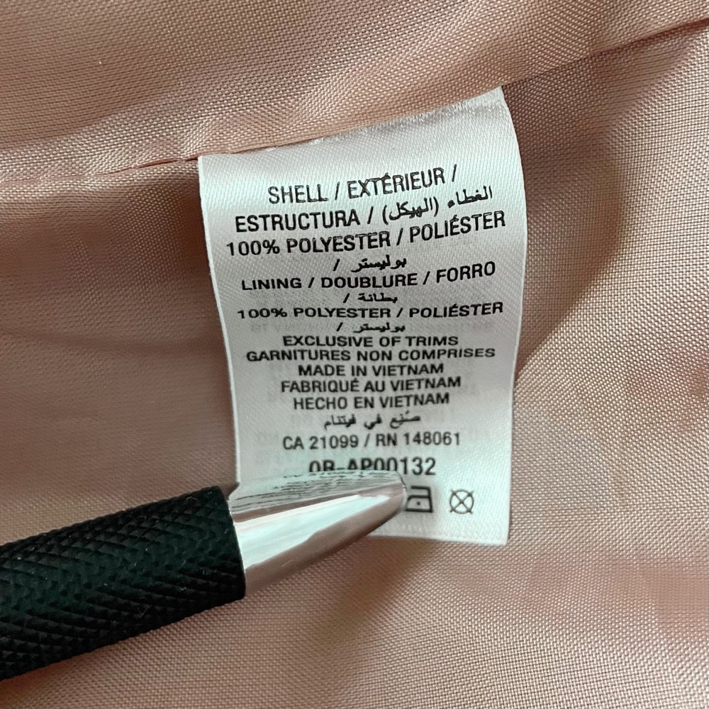 Light blush pink long peacoat / overcoat - Picture 5 of 5